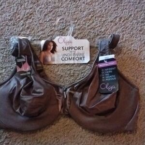 Olga Women's Underwire Support Bra - Dark Brown 35002X 38D